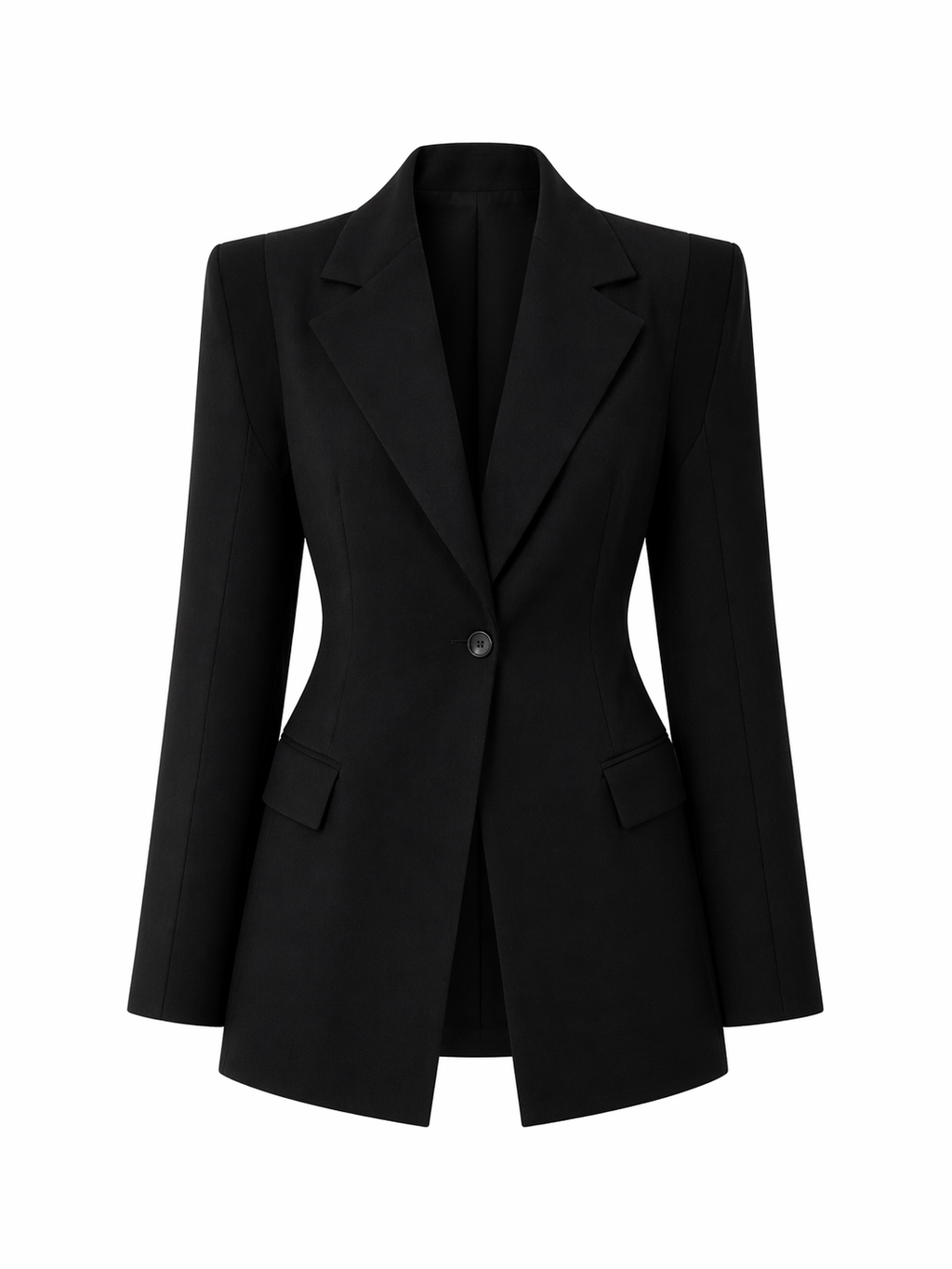 Sculpted Shoulder Blazer