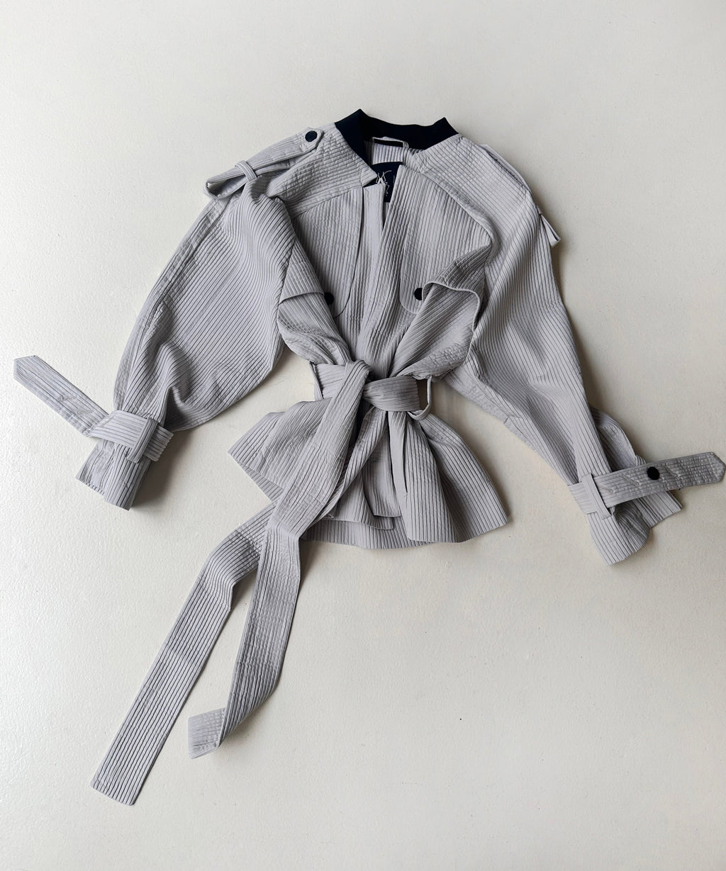 Wrinkled TrenchCoat Short