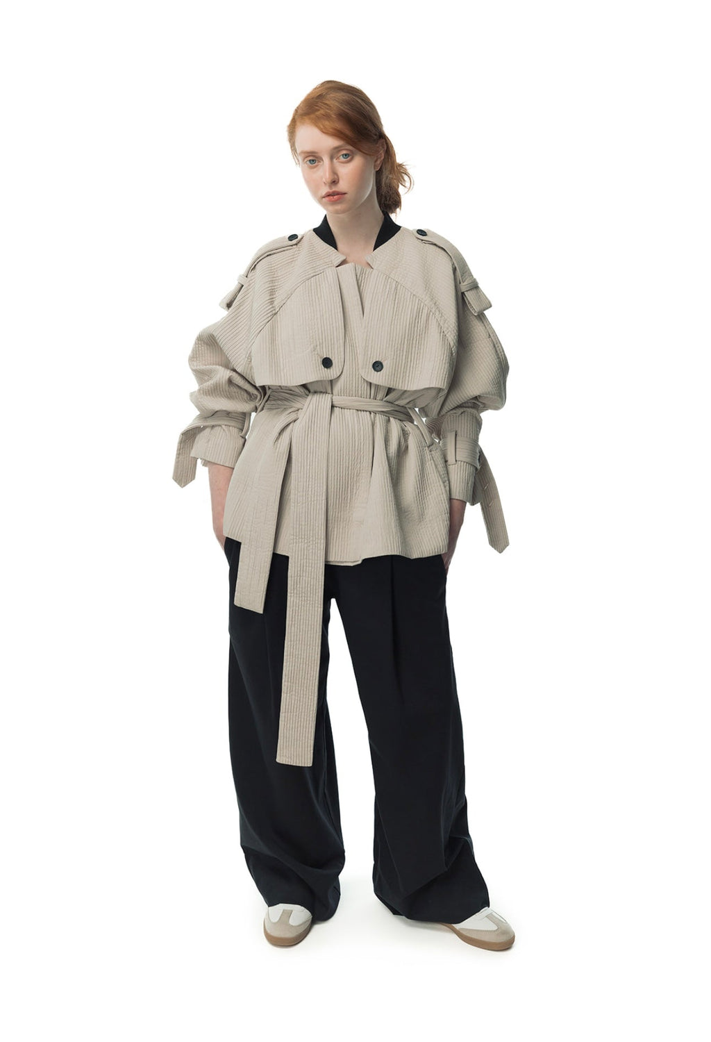 Wrinkled TrenchCoat Short