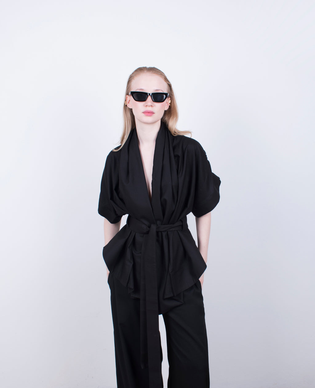 ANJO kimono blouse Black