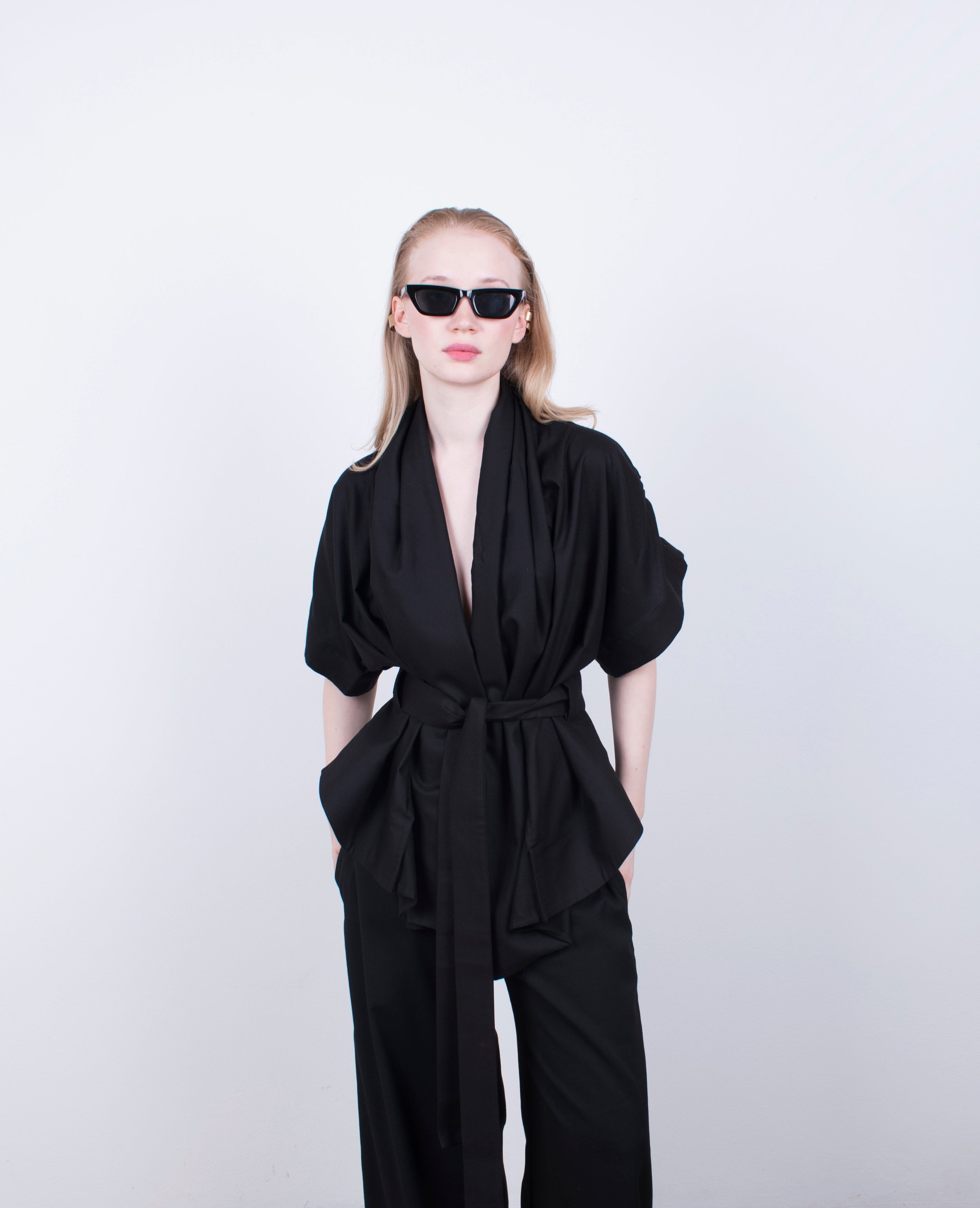 ANJO kimono blouse Black