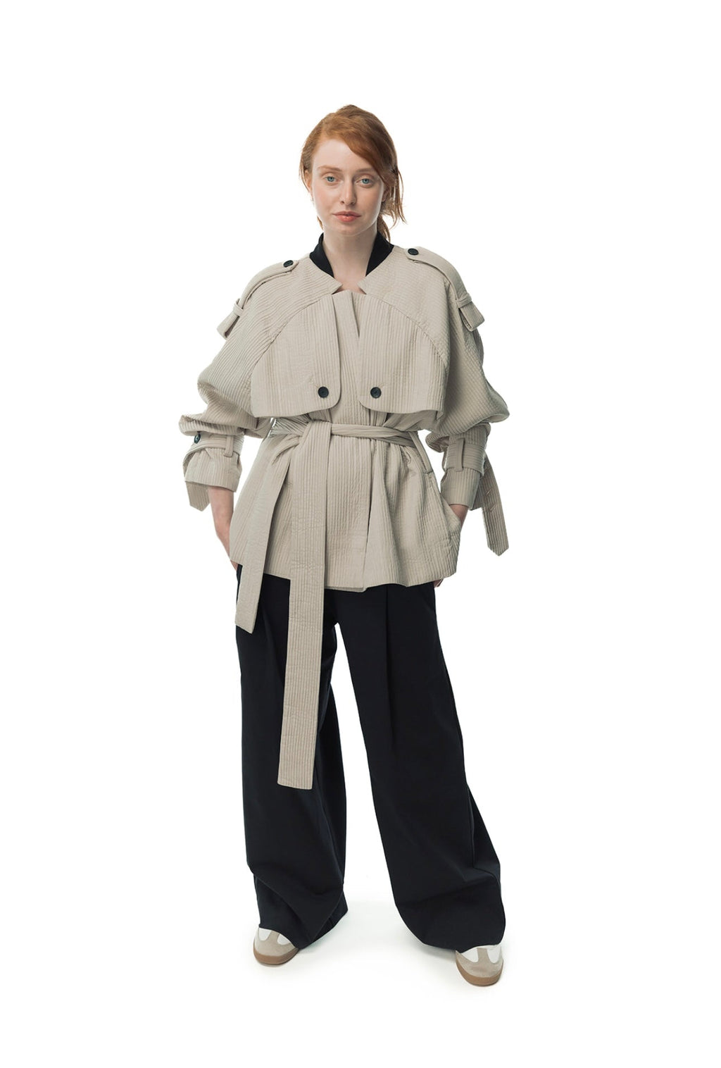 Wrinkled TrenchCoat Short