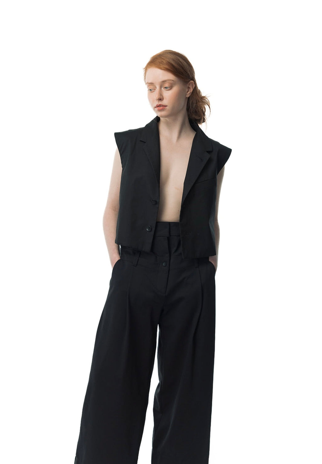 Unisex cropped vest