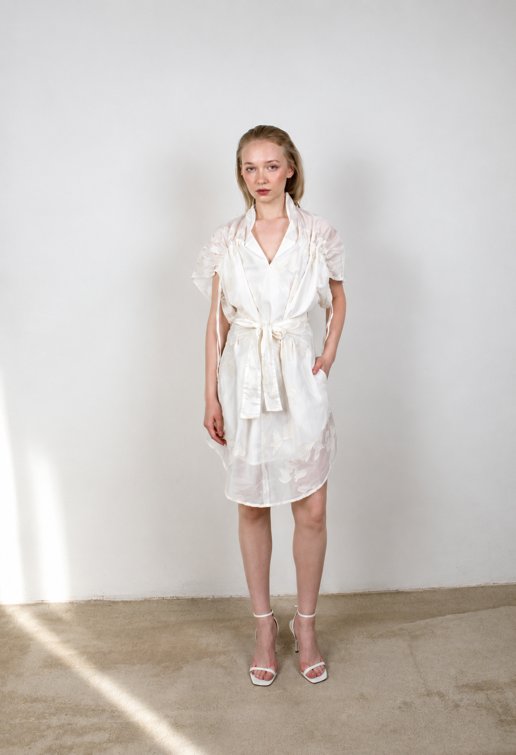 PEONY VEIL dress silk touch
