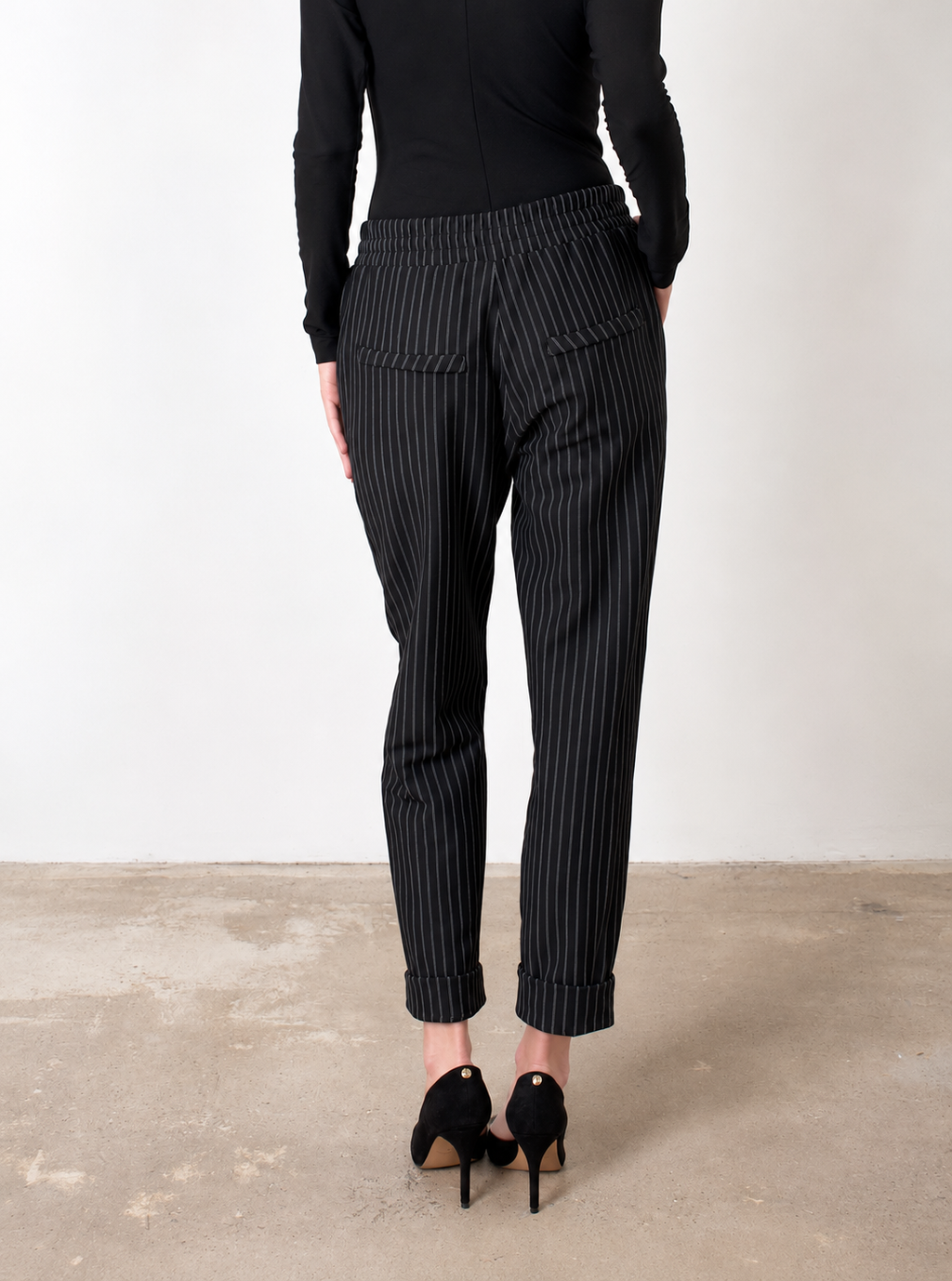 PINSTRIPE STRAIGHT PANTS