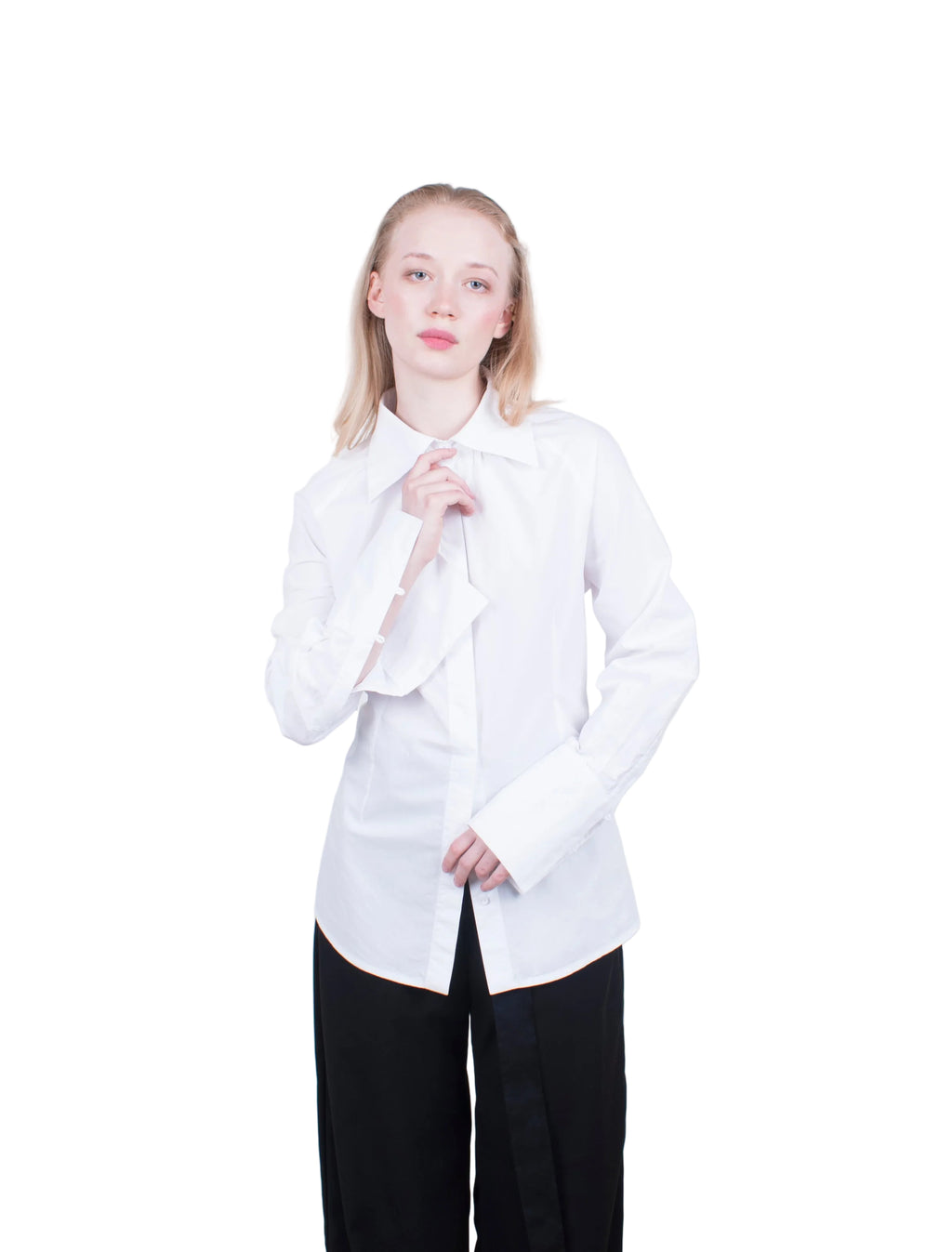 Adeline Shirt - Cotton Poplin Shirt with Collar