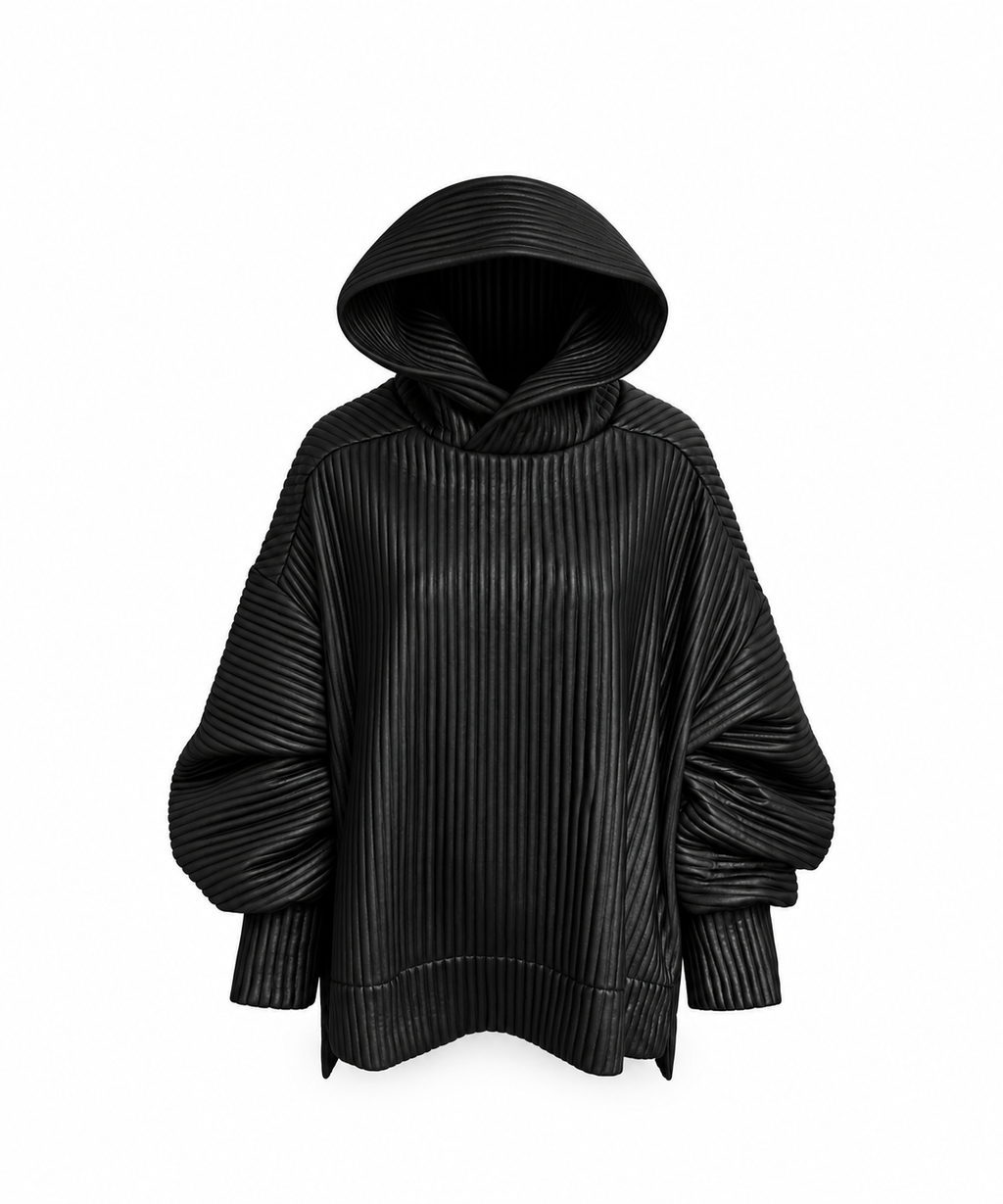 RIBBED HOODIE