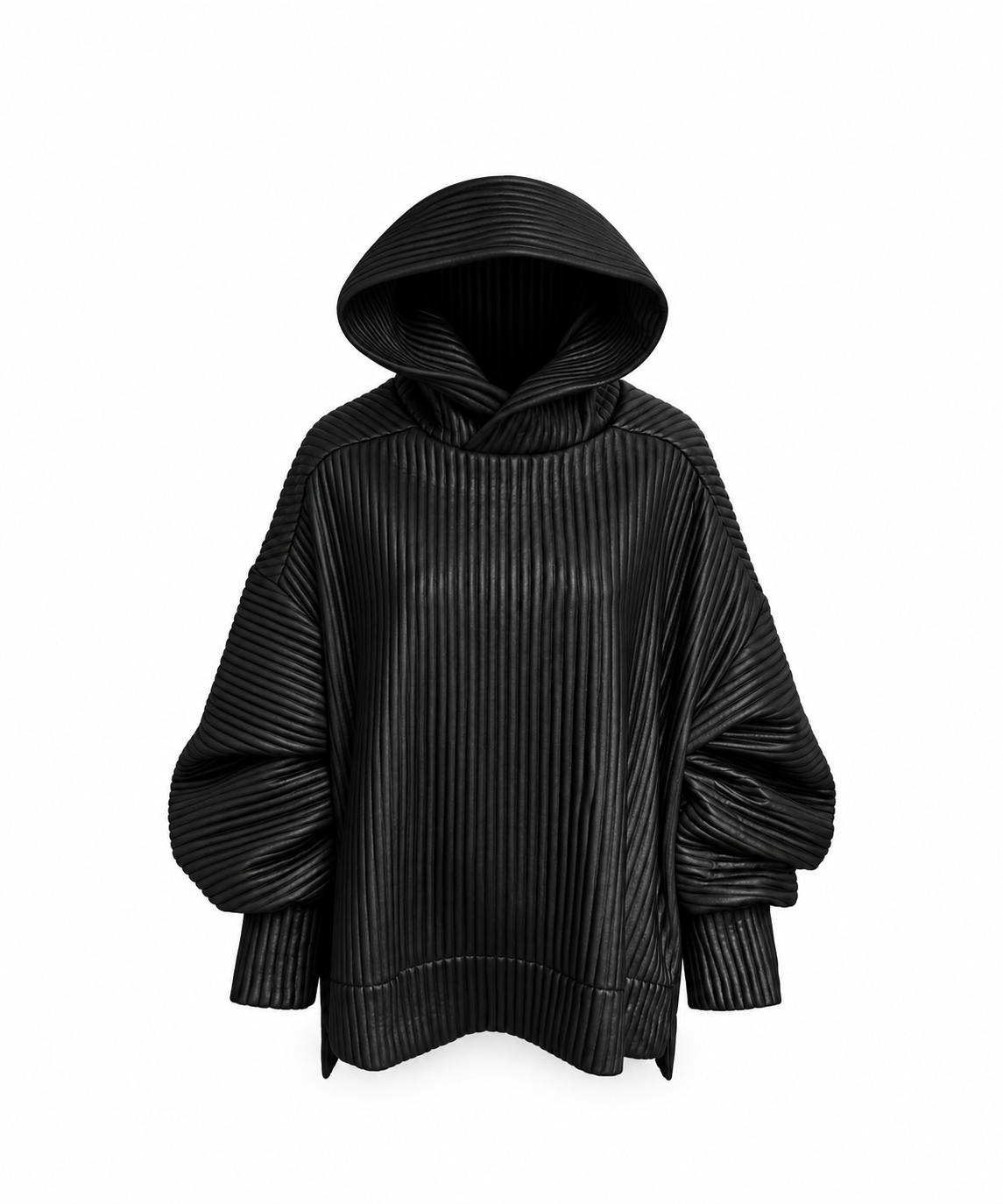RIBBED HOODIE