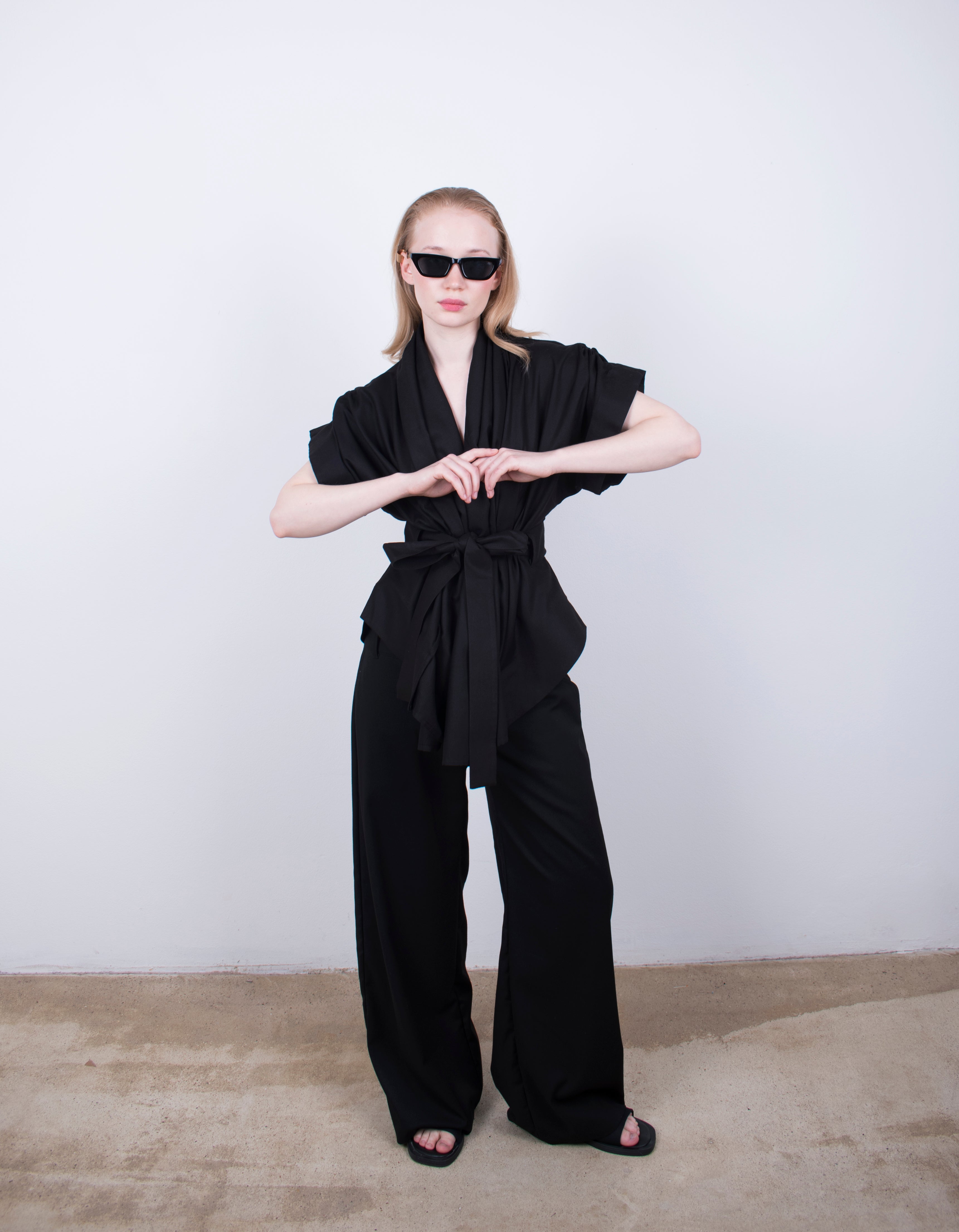 ANJO kimono blouse Black