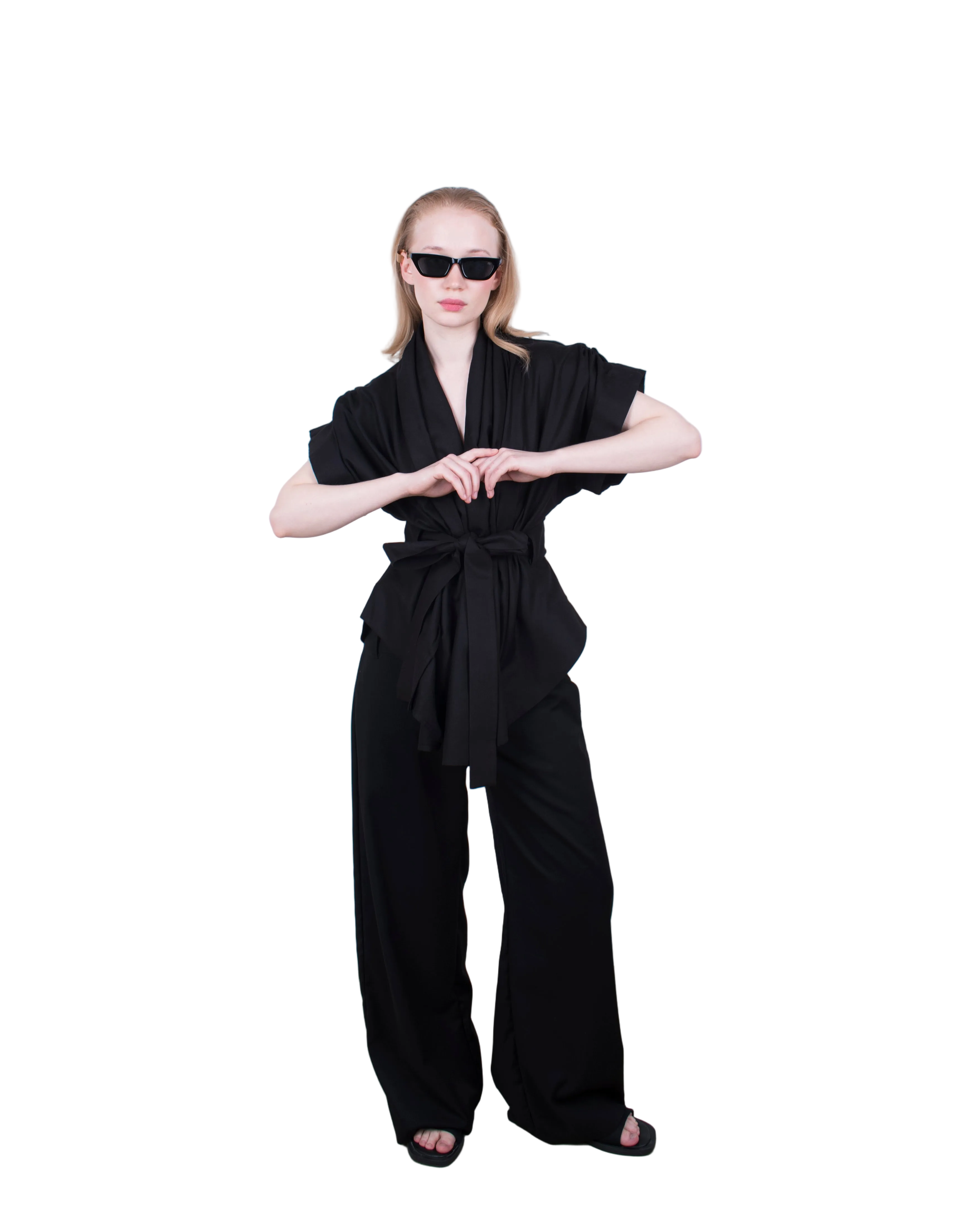 ANJO kimono blouse Black