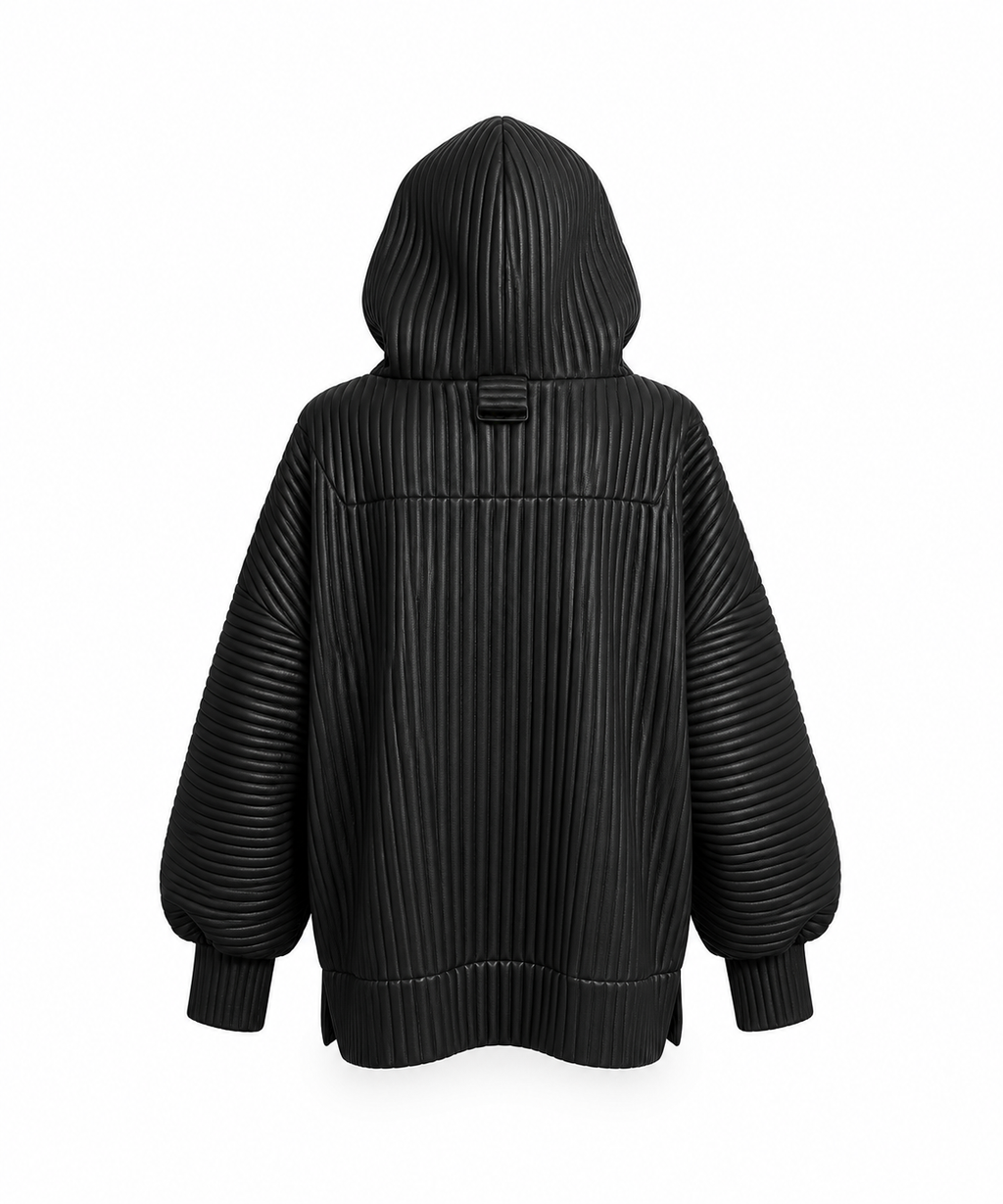 RIBBED HOODIE