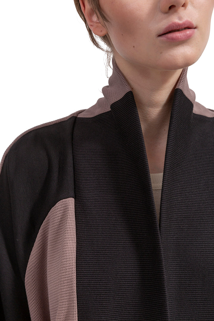 Versatile Cardigan Black-Plum
