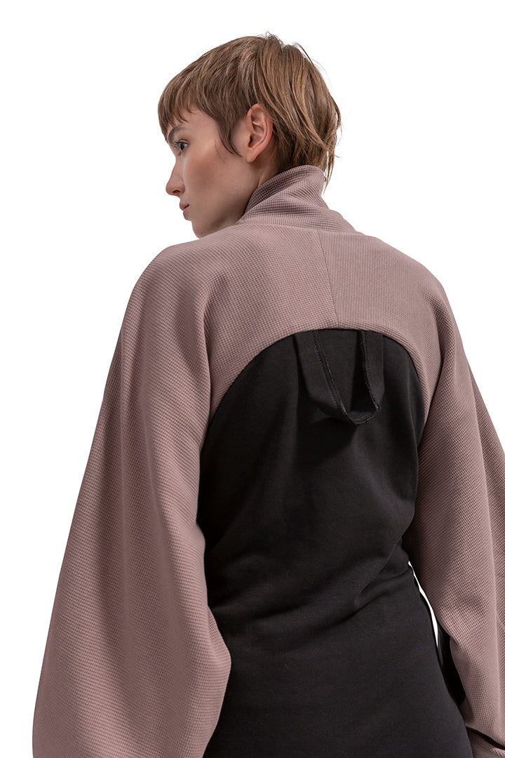 Versatile Cardigan Black-Plum