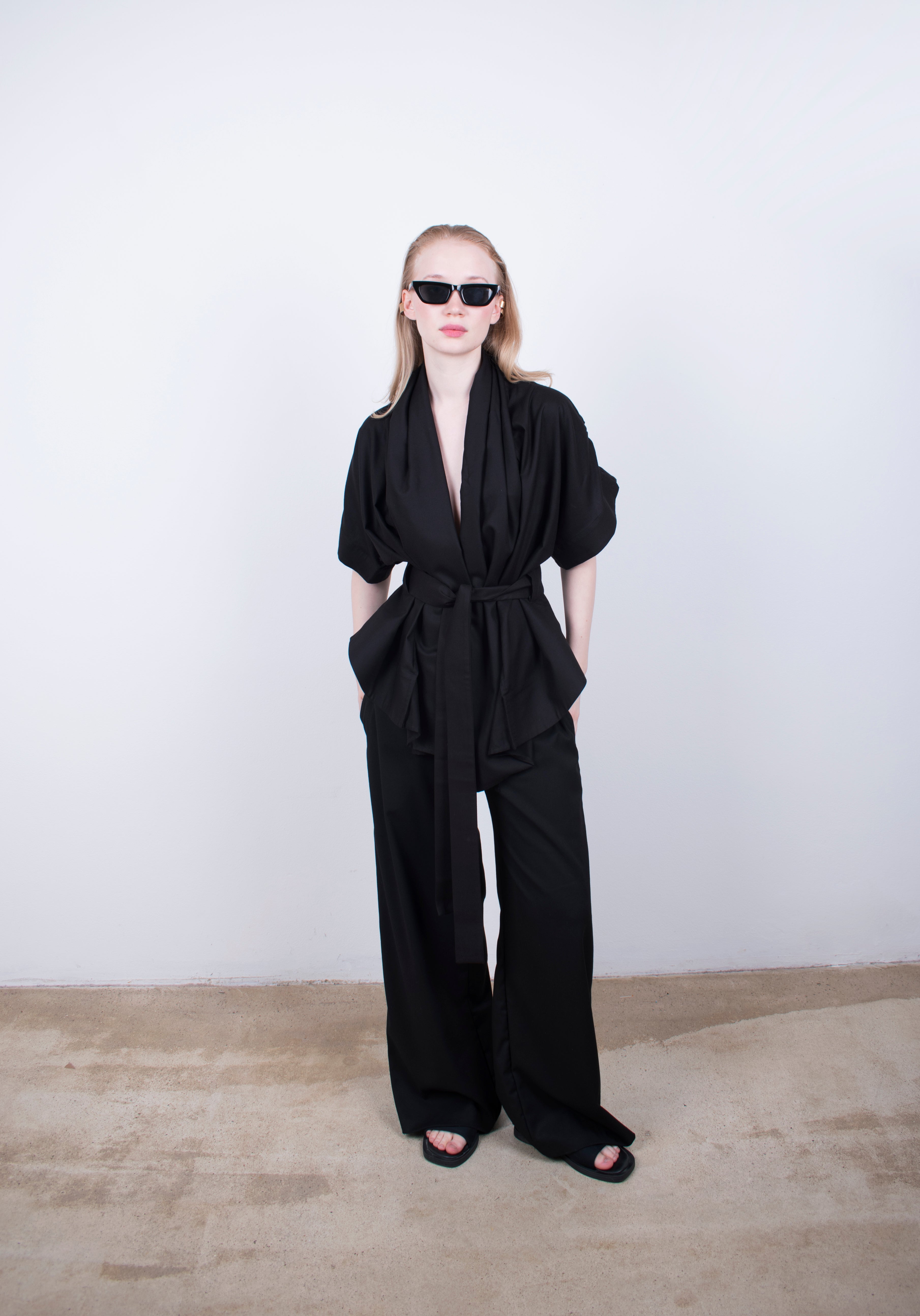 ANJO kimono blouse Black