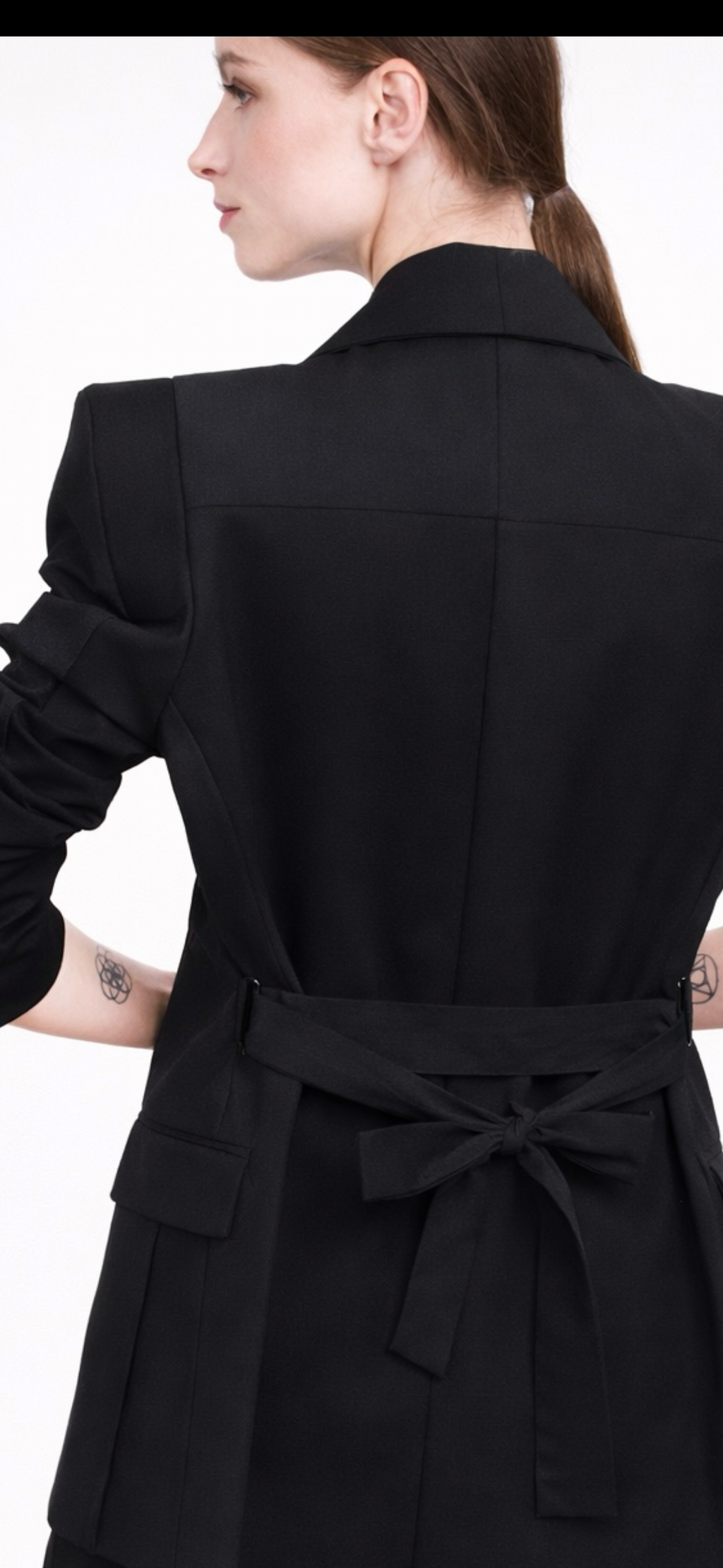 Sculpted Shoulder Blazer Dress