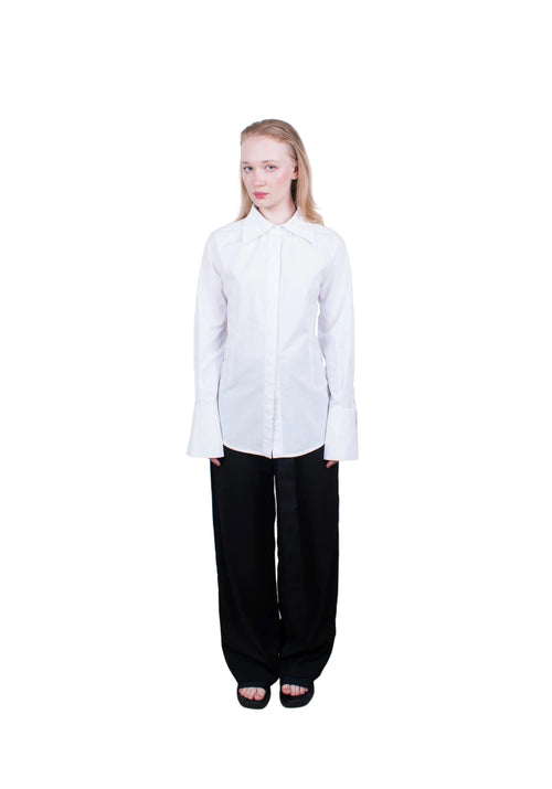 Adeline Shirt - Cotton Poplin Shirt with Collar