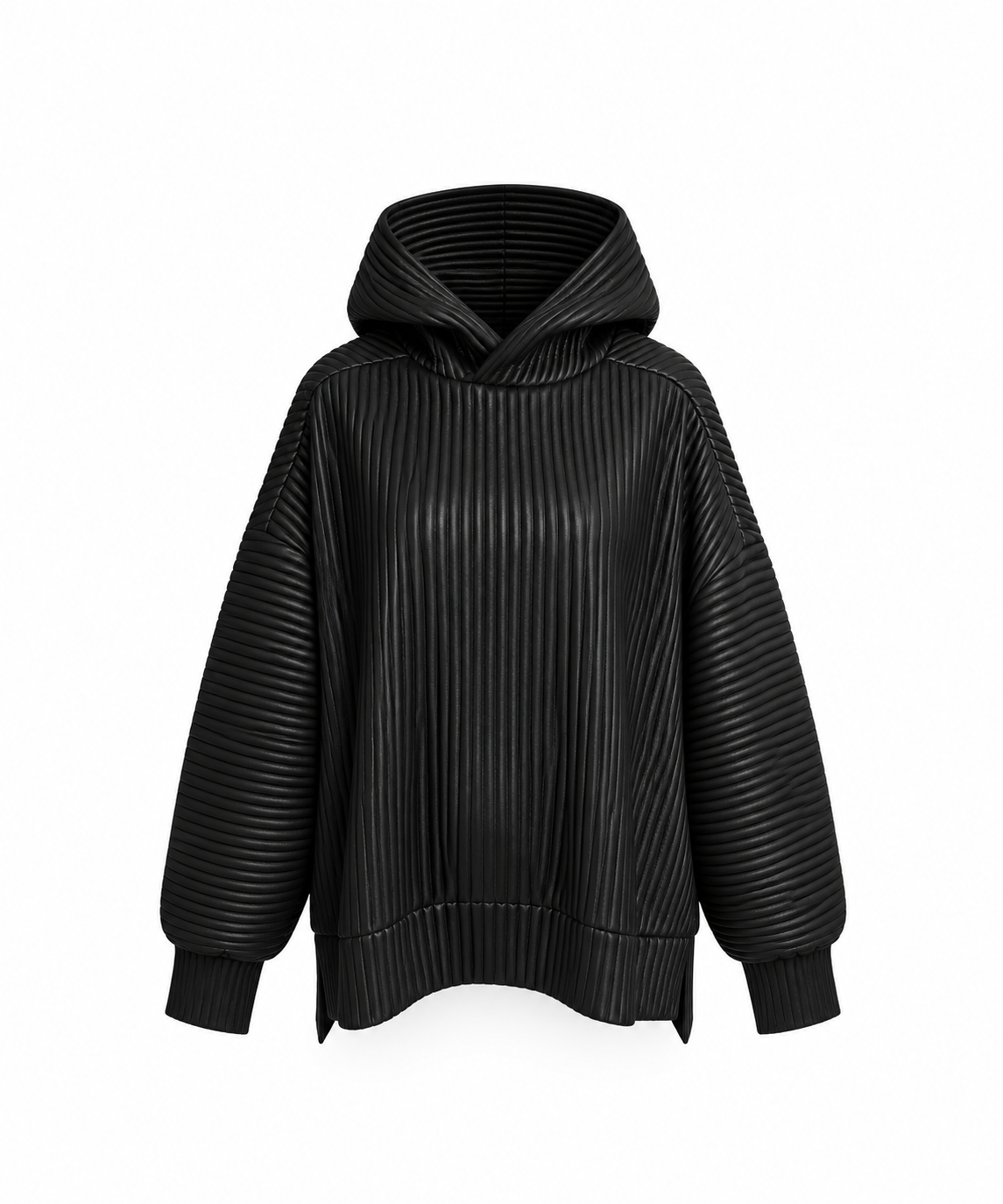 RIBBED HOODIE