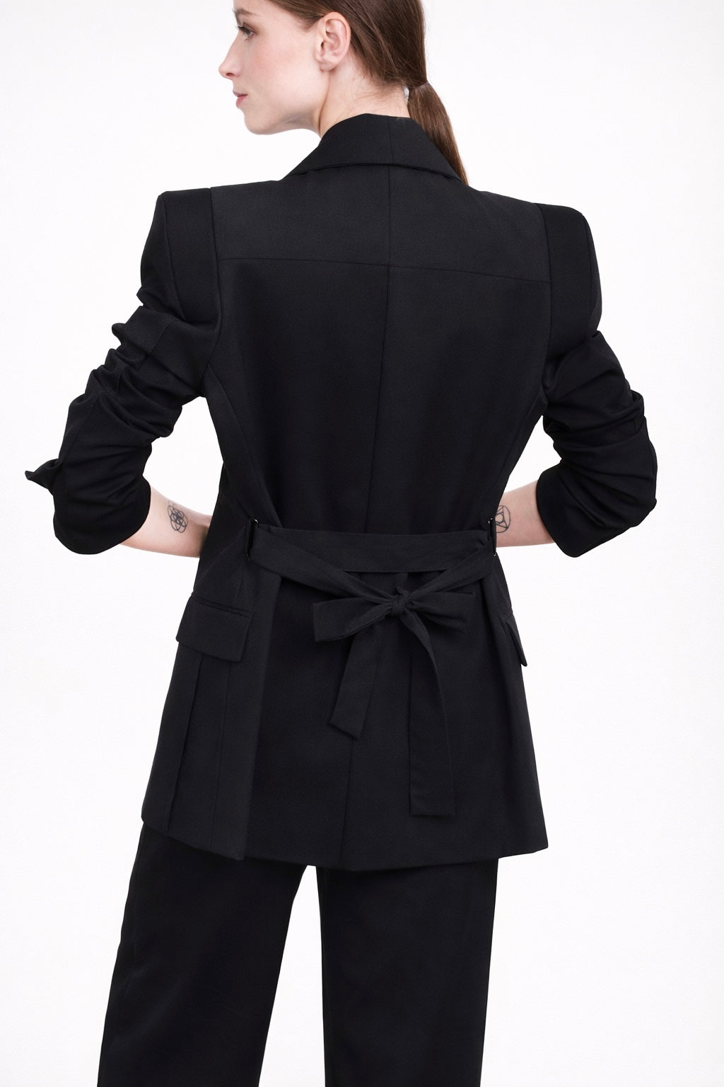 Sculpted Shoulder Blazer