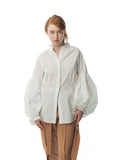 Puffed sleeves blouse