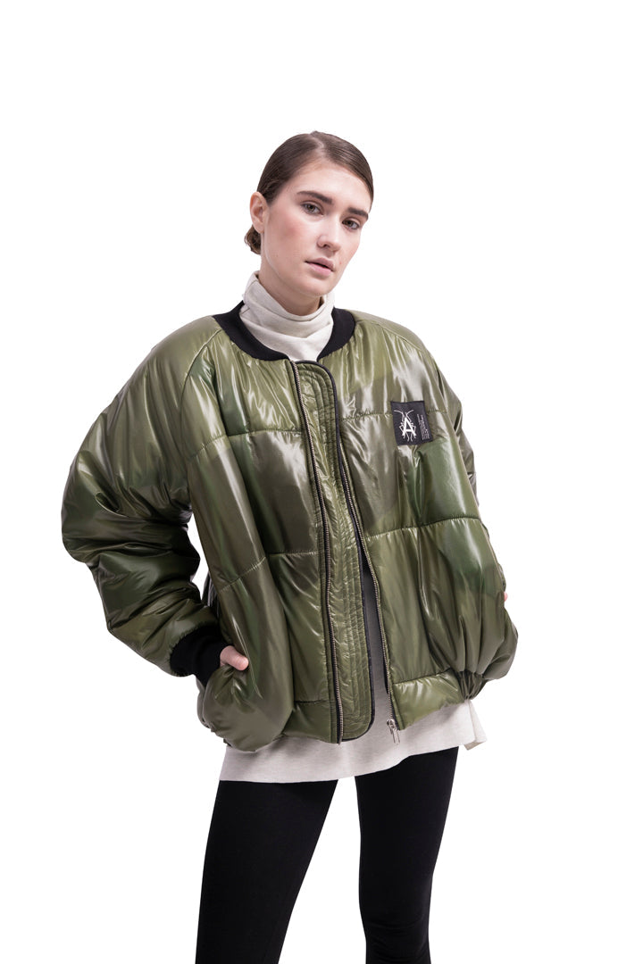 Camouflage Puffer Bomber - DeadStock