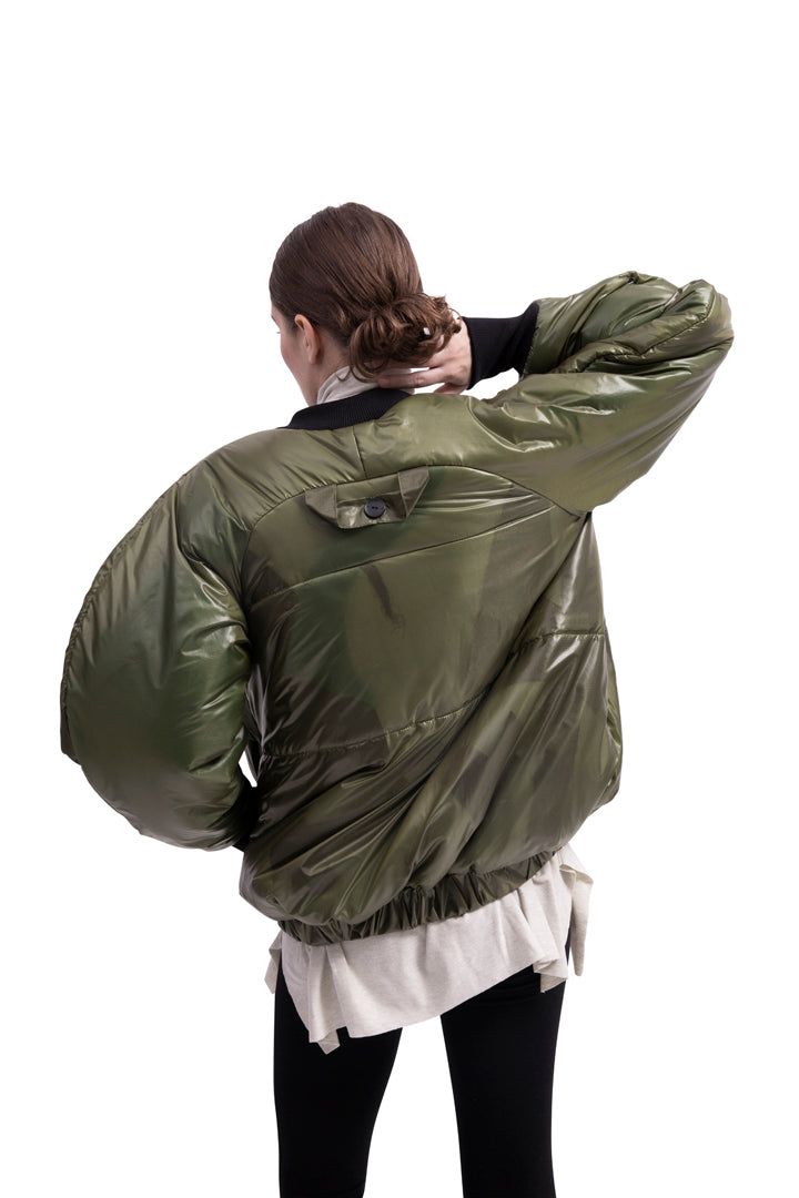 Camouflage Puffer Bomber - DeadStock