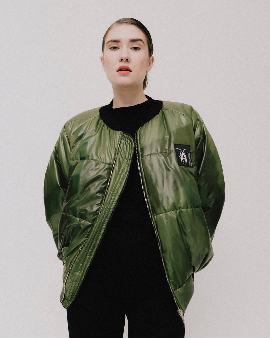 Camouflage Puffer Bomber - DeadStock