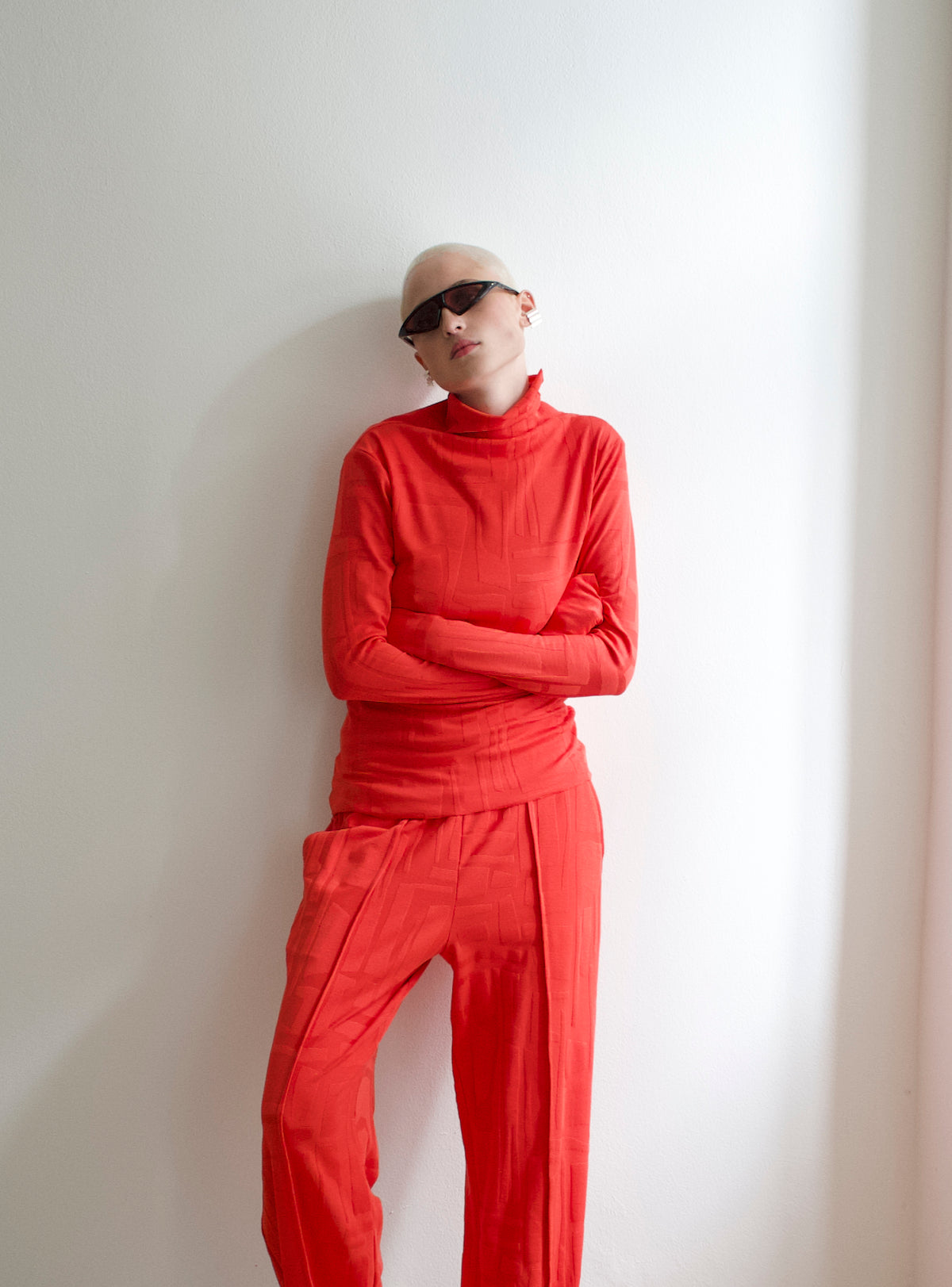 Relief Jacquard Turtleneck